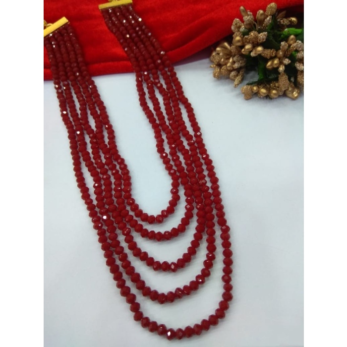 Maroon Color 5 Line Casual Wear Necklace Looking Looking Unique for Girls and Women Gift for Her Velvet Box Gift Packing Maroon Necklace | Save 33% - Rajasthan Living 10