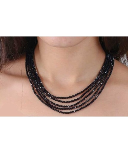 Black Color 5 Line Casual Wear Necklace Looking Looking Unique for Girls and Women Gift for Her Velvet Box Gift Packing Maroon Necklace | Save 33% - Rajasthan Living 3