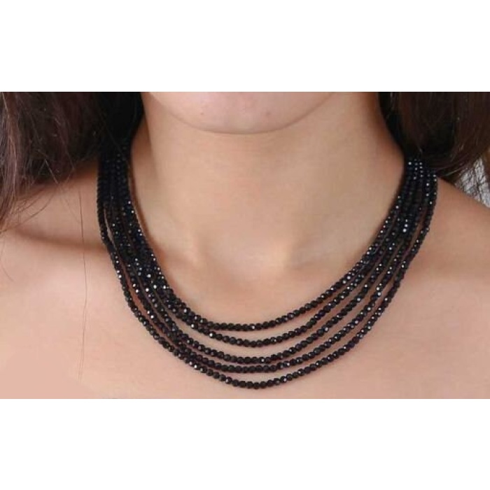 Black Color 5 Line Casual Wear Necklace Looking Looking Unique for Girls and Women Gift for Her Velvet Box Gift Packing Maroon Necklace | Save 33% - Rajasthan Living 6