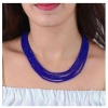 Blue Color 5 Line Casual Wear Necklace Looking Looking Unique for Girls and Women Gift for Her Velvet Box Gift Packing Maroon Necklace | Save 33% - Rajasthan Living 7