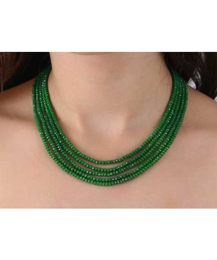 Green Color 5 Line Casual Wear Necklace Looking Looking Unique for Girls and Women Gift for Her Velvet Box Gift Packing Maroon Necklace | Save 33% - Rajasthan Living 3