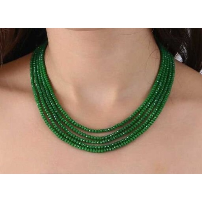 Green Color 5 Line Casual Wear Necklace Looking Looking Unique for Girls and Women Gift for Her Velvet Box Gift Packing Maroon Necklace | Save 33% - Rajasthan Living 6