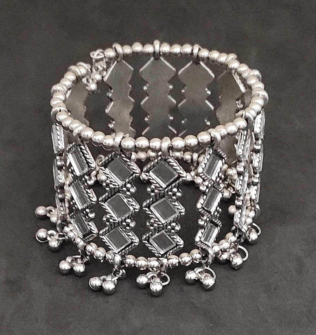 Oxidised Silver Glass Bracelet for Girls and Women | Save 33% - Rajasthan Living 12