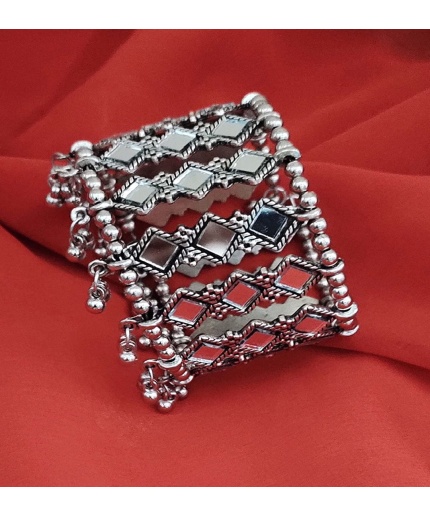 Oxidised Silver Glass Bracelet for Girls and Women | Save 33% - Rajasthan Living