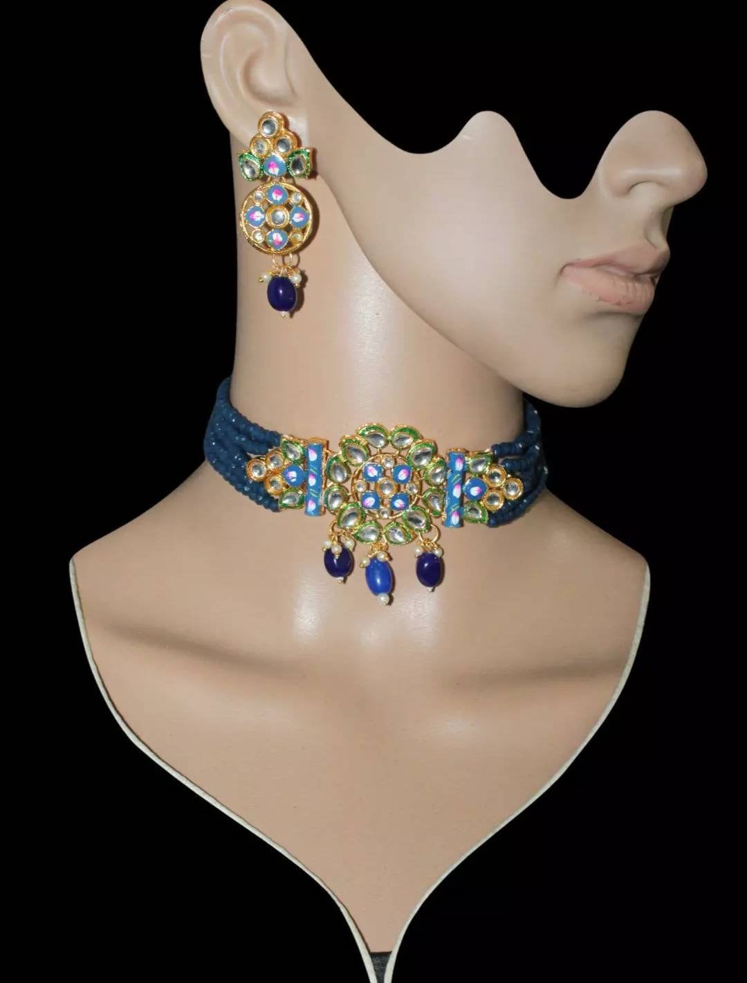 Indian Kundan Choker/ Indian Jewelry/ Indian Necklace/ Indian Choker/ Indian Wedding Necklace Set/ Kundan Choker/party Wear Set/ Weeding | Save 33% - Rajasthan Living 12