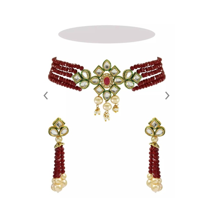 Indian Kundan Choker/ Indian Jewelry/ Indian Necklace/ Indian Choker/ Indian Wedding Necklace Set/ Kundan Choker/party Wear Set Fashion | Save 33% - Rajasthan Living 5