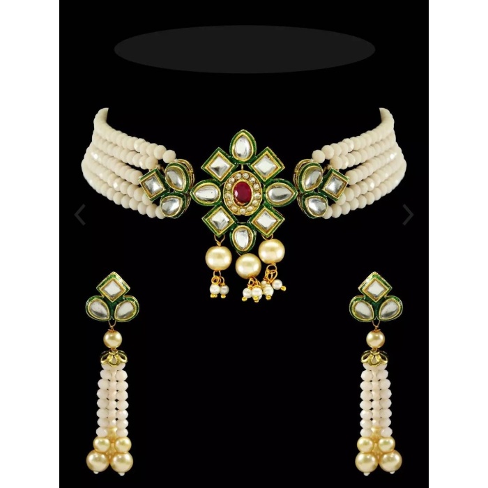 Beautiful Indian Kundan Pich Colour Choker/ Indian Jewelry/ Indian Necklace/ Indian Choker/ Indian Wedding Necklace Set/ Kundan Choker | Save 33% - Rajasthan Living 5