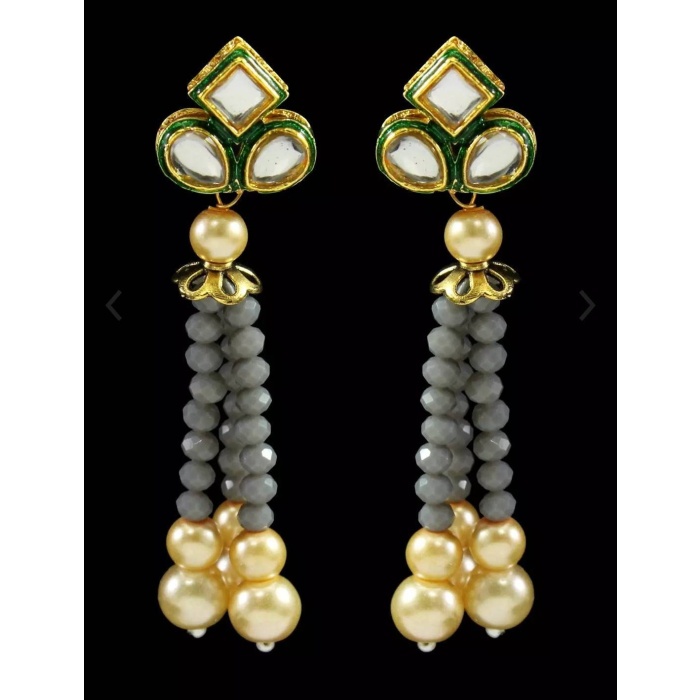 Beautiful Indian Kundan Choker/ Indian Jewelry/ Indian Necklace/ Indian Choker/ Indian Wedding Necklace Set/ Kundan Choker/ Gray Choker Set | Save 33% - Rajasthan Living 7