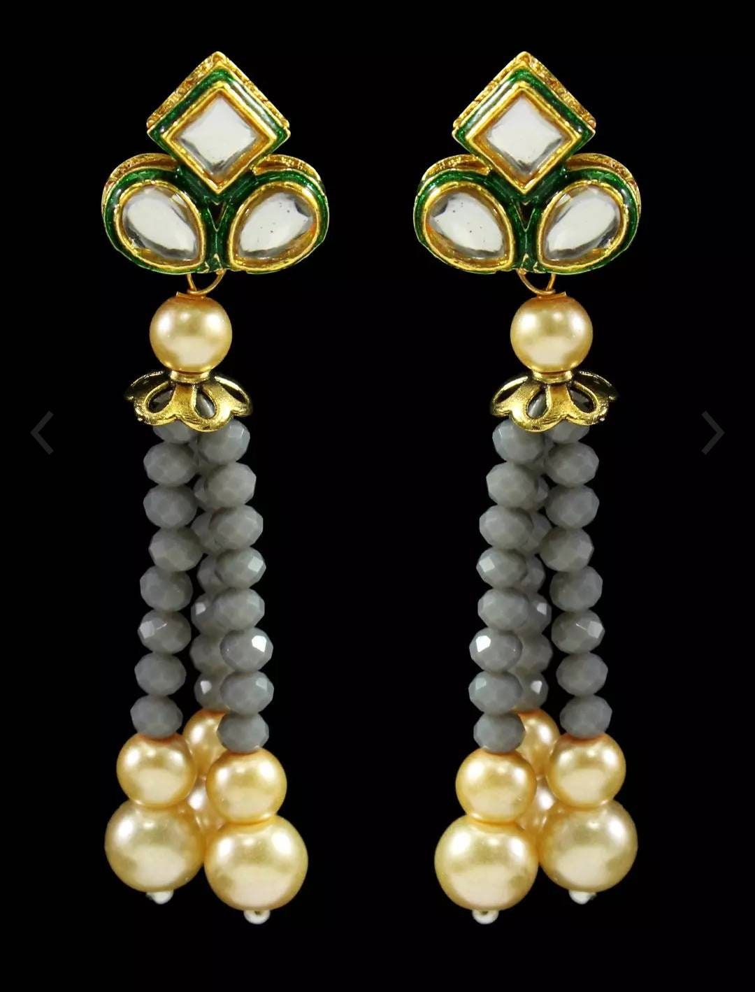 Beautiful Indian Kundan Choker/ Indian Jewelry/ Indian Necklace/ Indian Choker/ Indian Wedding Necklace Set/ Kundan Choker/ Gray Choker Set | Save 33% - Rajasthan Living 11