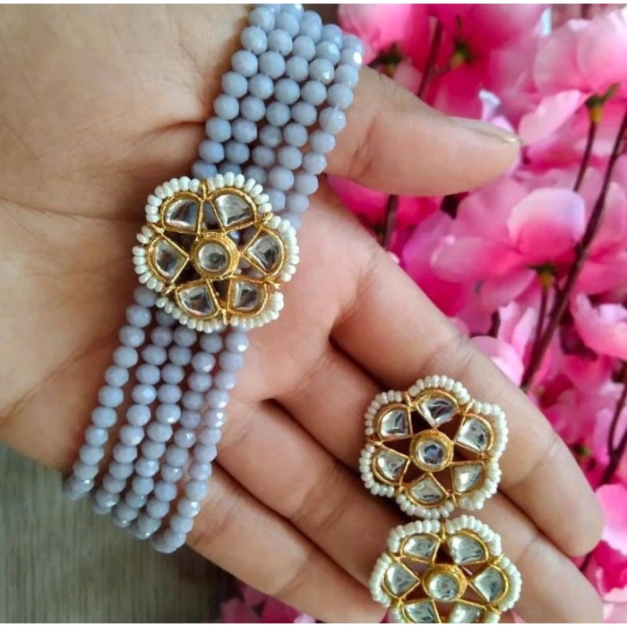 Indian Kundan Choker/ Indian Jewelry/ Indian Necklace/ Indian Choker/ Indian Wedding Necklace Set/ Kundan Choker /gold Plated Jewellery | Save 33% - Rajasthan Living 7