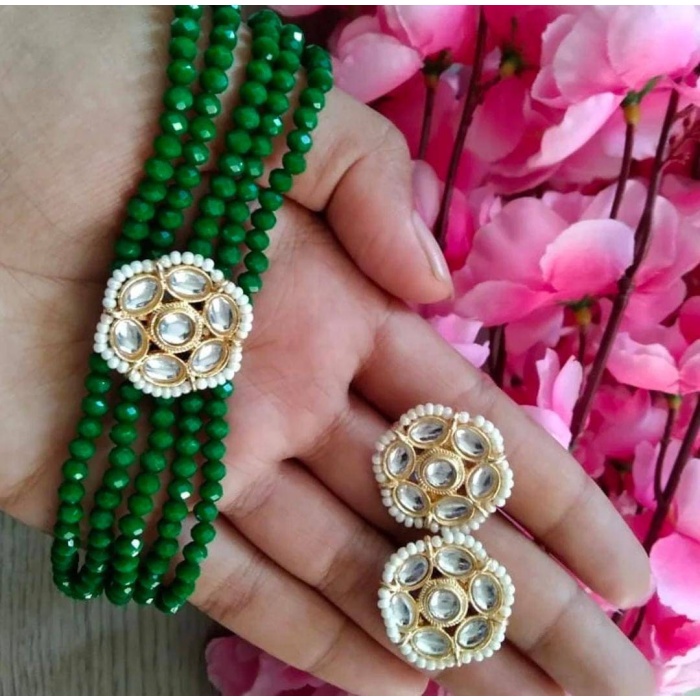 Indian Kundan Choker/ Indian Jewelry/ Indian Necklace/ Indian Choker/ Indian Wedding Necklace Set/ Kundan Choker /gold Plated Jewellery | Save 33% - Rajasthan Living 10