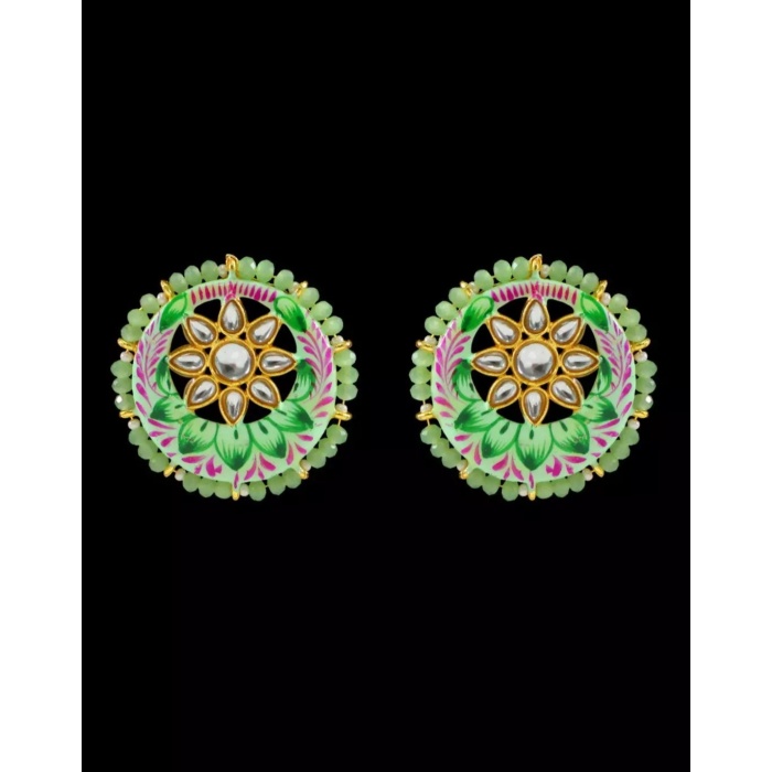 Onxy Kundan Meena Jaipuri Cut Choker Necklace Set, Jewel Set, Indian Beads Choker Set, Party Necklace, Indian Latest Jewelry for Women Gift | Save 33% - Rajasthan Living 8
