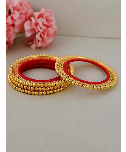 Beautiful Hand Crafted Red and Goldan Bangles | Save 33% - Rajasthan Living 7
