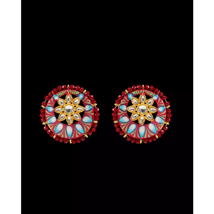 Onxy Kundan Meena Jaipuri Cut Choker Necklace Set, Jewel Set, Indian Beads Choker Set, Party Necklace, Indian Latest Jewelry for Women Gift | Save 33% - Rajasthan Living 8