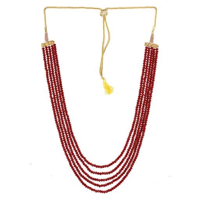 Maroon Color 5 Line Casual Wear Necklace Looking Looking Unique for Girls and Women Gift for Her Velvet Box Gift Packing Maroon Necklace | Save 33% - Rajasthan Living 8
