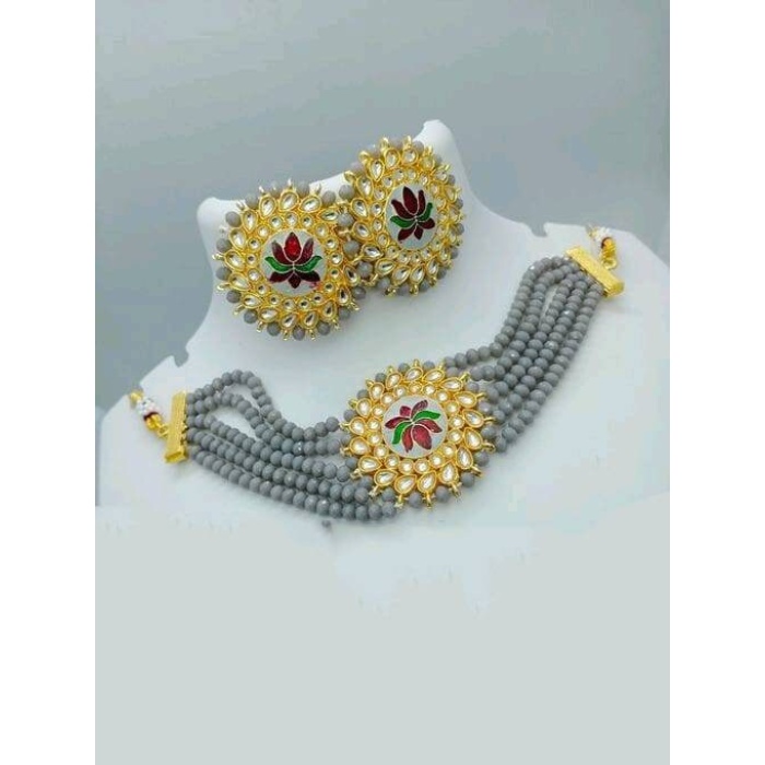 Indian Kundan Choker/ Indian Jewelry/ Indian Necklace/ Indian Choker/ Indian Wedding Necklace Set/ Kundan Choker / Bollywood Jewellery Love | Save 33% - Rajasthan Living 11