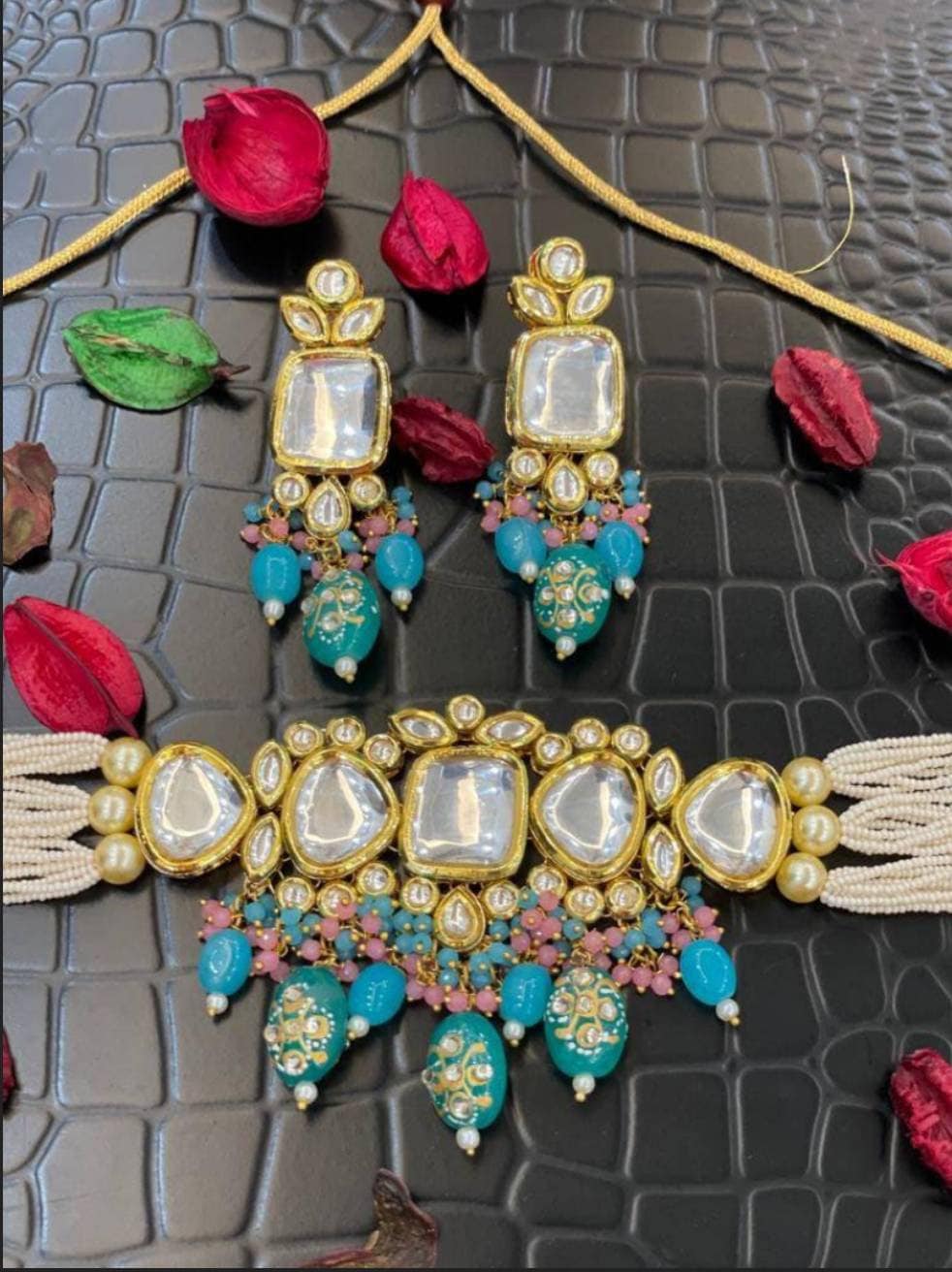 Indian Kundan Choker, Indian Jewelry, Bollywood Jewelry, Pakistani Jewelry, Indian Wedding Necklace, Bridal Choker, Kundan Necklace, Choker | Save 33% - Rajasthan Living 18