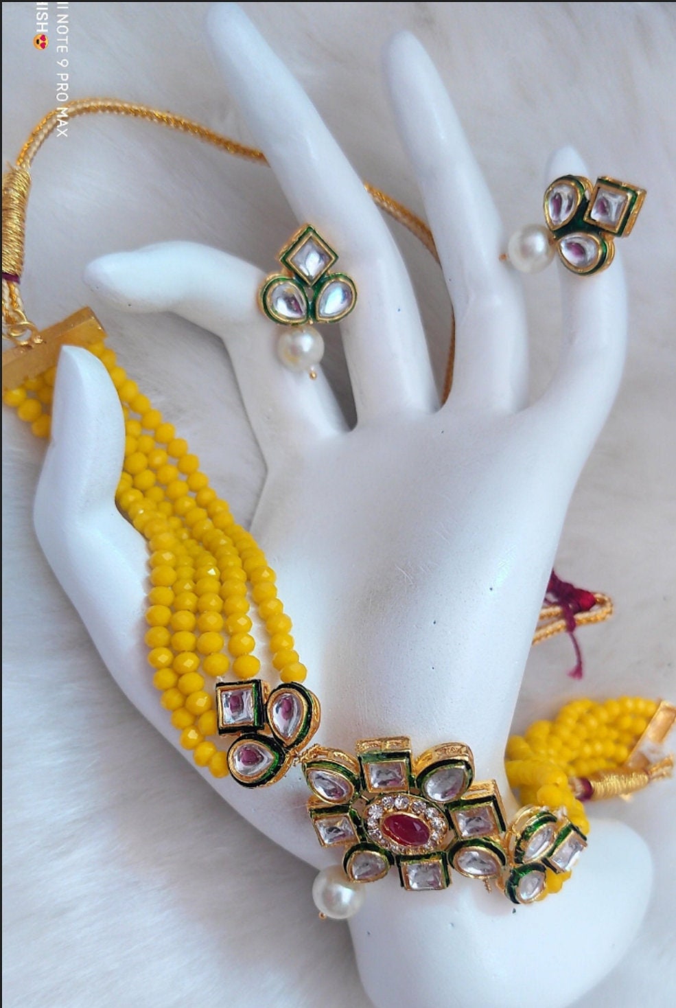Kundan Choker Necklace, Indian Choker Necklace Set for Women, Beads Necklaces for Women,bridesmaids Necklace Set, Kundan Wedding Jewellery | Save 33% - Rajasthan Living 12