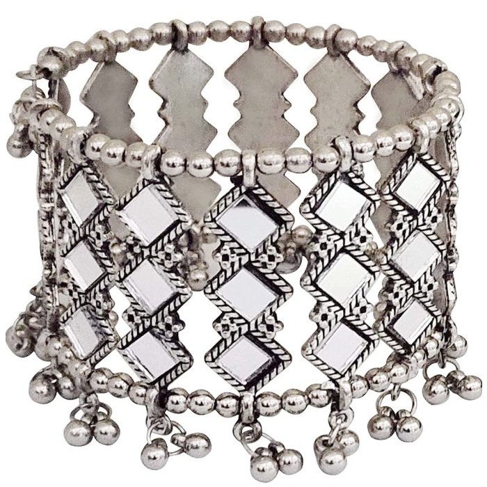 Oxidised Silver Glass Bracelet for Girls and Women | Save 33% - Rajasthan Living 6