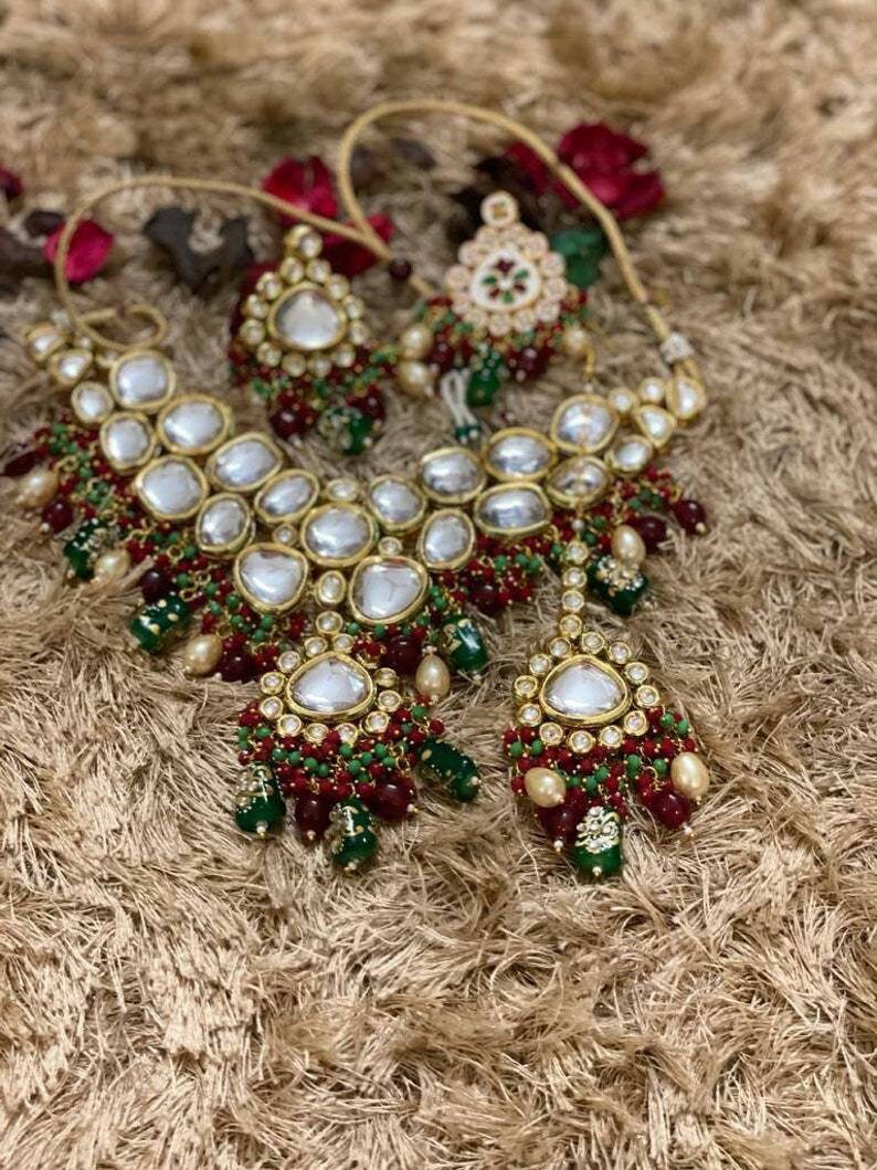 Designer Sabyasachi Wedding Kundan Set/multi Color Kundan Set/kundan Meena Set/kundan Choker/sabyasachi Jewelry/sabyasachi Wedding Jewelry | Save 33% - Rajasthan Living 10