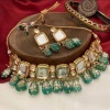 Tanjore Kundan Choker Set, Simple Kundan Set, Multi Color Kundan Set, Meena Kundan Necklace Set, Indian Kundan Jewellery, Punjabi Jewelry | Save 33% - Rajasthan Living 11