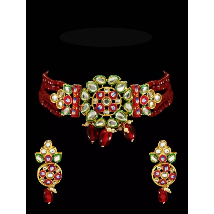Indian Kundan Choker/ Indian Jewelry/ Indian Necklace/ Indian Choker/ Indian Wedding Necklace Set/ Kundan Choker/party Wear Set/ Weeding | Save 33% - Rajasthan Living 5
