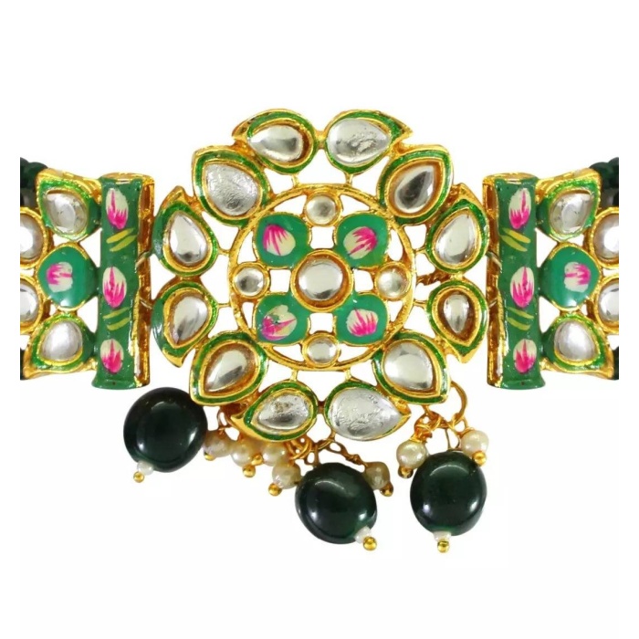 Indian Kundan Choker/ Indian Jewelry/ Indian Necklace/ Indian Choker/ Indian Wedding Necklace Set/ Kundan Choker/party Wear Set/wedding | Save 33% - Rajasthan Living 6