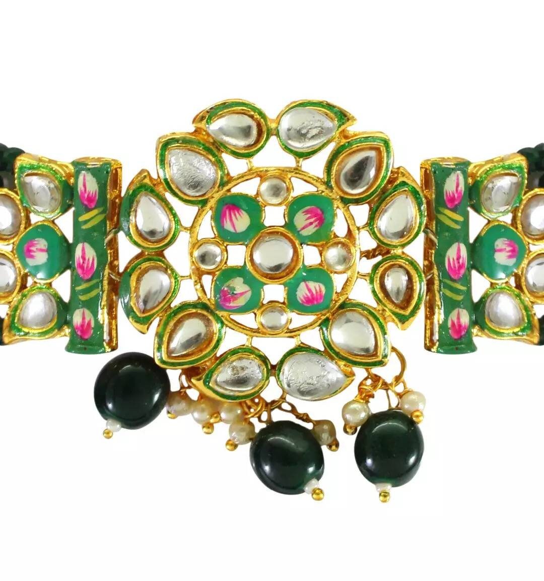 Indian Kundan Choker/ Indian Jewelry/ Indian Necklace/ Indian Choker/ Indian Wedding Necklace Set/ Kundan Choker/party Wear Set/wedding | Save 33% - Rajasthan Living 10