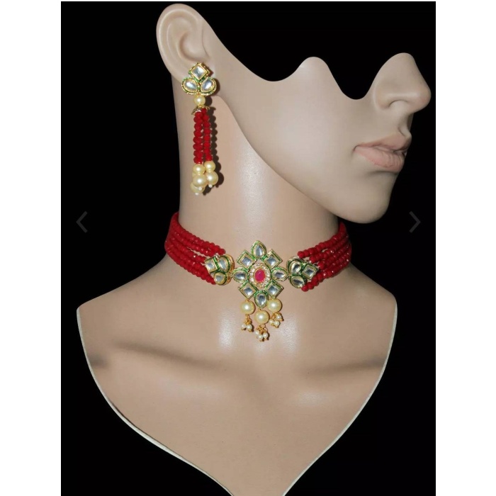 Indian Kundan Choker/ Indian Jewelry/ Indian Necklace/ Indian Choker/ Indian Wedding Necklace Set/ Kundan Choker/party Wear Set Fashion | Save 33% - Rajasthan Living 7