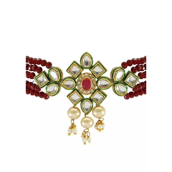 Indian Kundan Choker/ Indian Jewelry/ Indian Necklace/ Indian Choker/ Indian Wedding Necklace Set/ Kundan Choker/party Wear Set Fashion | Save 33% - Rajasthan Living 6
