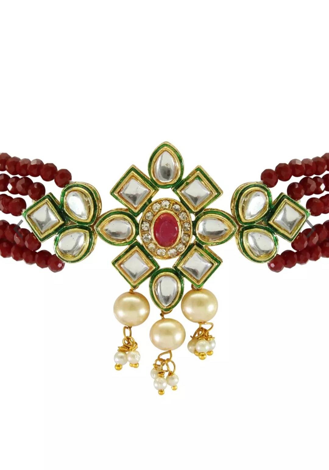 Indian Kundan Choker/ Indian Jewelry/ Indian Necklace/ Indian Choker/ Indian Wedding Necklace Set/ Kundan Choker/party Wear Set Fashion | Save 33% - Rajasthan Living 10
