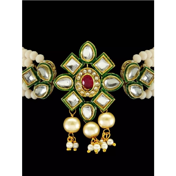Beautiful Indian Kundan Pich Colour Choker/ Indian Jewelry/ Indian Necklace/ Indian Choker/ Indian Wedding Necklace Set/ Kundan Choker | Save 33% - Rajasthan Living 6