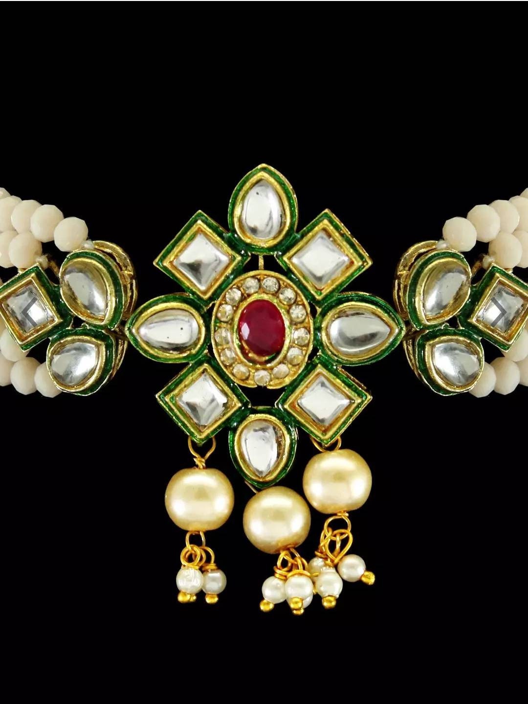 Beautiful Indian Kundan Pich Colour Choker/ Indian Jewelry/ Indian Necklace/ Indian Choker/ Indian Wedding Necklace Set/ Kundan Choker | Save 33% - Rajasthan Living 9
