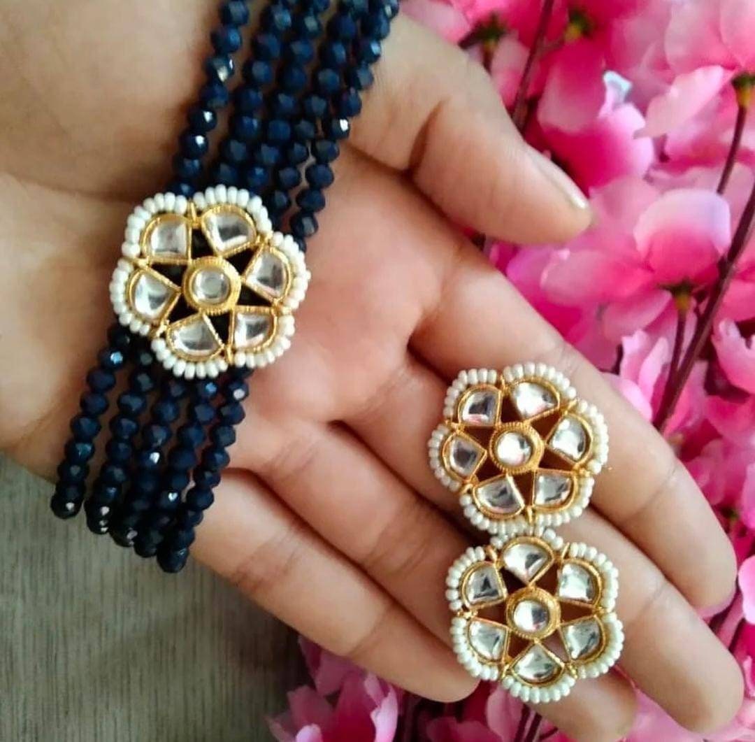Indian Kundan Choker/ Indian Jewelry/ Indian Necklace/ Indian Choker/ Indian Wedding Necklace Set/ Kundan Choker /gold Plated Jewellery | Save 33% - Rajasthan Living 22