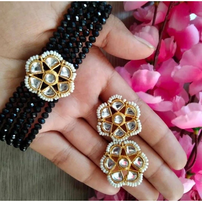 Indian Kundan Choker/ Indian Jewelry/ Indian Necklace/ Indian Choker/ Indian Wedding Necklace Set/ Kundan Choker /gold Plated Jewellery | Save 33% - Rajasthan Living 8