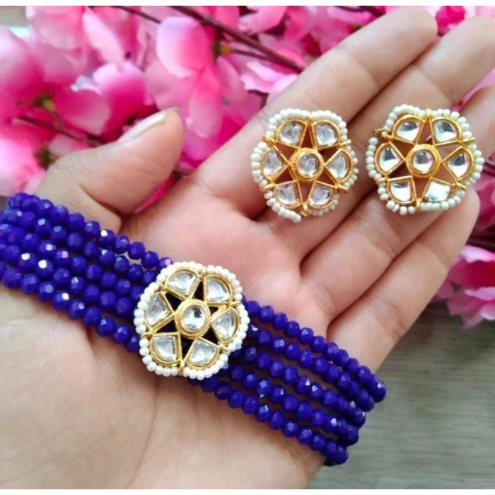 Indian Kundan Choker/ Indian Jewelry/ Indian Necklace/ Indian Choker/ Indian Wedding Necklace Set/ Kundan Choker /gold Plated Jewellery | Save 33% - Rajasthan Living 9