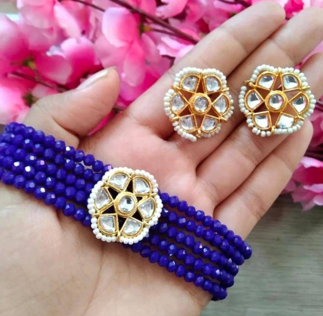 Indian Kundan Choker/ Indian Jewelry/ Indian Necklace/ Indian Choker/ Indian Wedding Necklace Set/ Kundan Choker /gold Plated Jewellery | Save 33% - Rajasthan Living 18