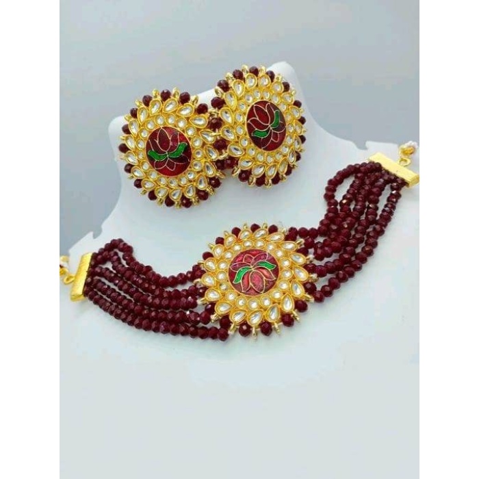 Indian Kundan Choker/ Indian Jewelry/ Indian Necklace/ Indian Choker/ Indian Wedding Necklace Set/ Kundan Choker / Bollywood Jewellery Love | Save 33% - Rajasthan Living 5