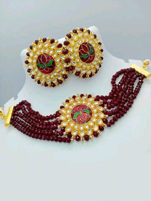 Indian Kundan Choker/ Indian Jewelry/ Indian Necklace/ Indian Choker/ Indian Wedding Necklace Set/ Kundan Choker / Bollywood Jewellery Love | Save 33% - Rajasthan Living 14