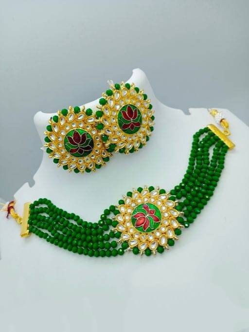 Indian Kundan Choker/ Indian Jewelry/ Indian Necklace/ Indian Choker/ Indian Wedding Necklace Set/ Kundan Choker / Bollywood Jewellery Love | Save 33% - Rajasthan Living 21