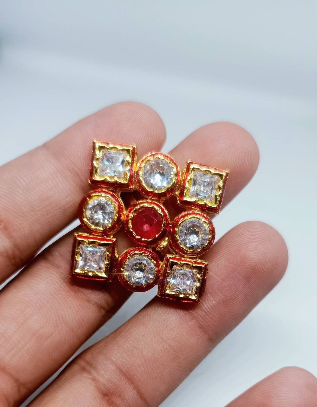Ad Rings, Party Wear, Gift for Her, Beautiful Ring, Statement Ring, Red Ring, Gold Ring, Wedding Ring, Indian Ring, Diwali Gift, Bridal Ring | Save 33% - Rajasthan Living 15
