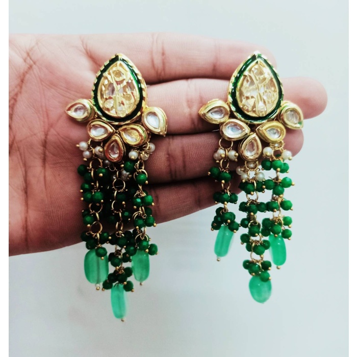 Kundan Necklace Set,green Choker Set,indian Jewellery, Bollywood Style Choker Set, Partywear Kundan, Meena Necklace for Women,girls Gift | Save 33% - Rajasthan Living 9