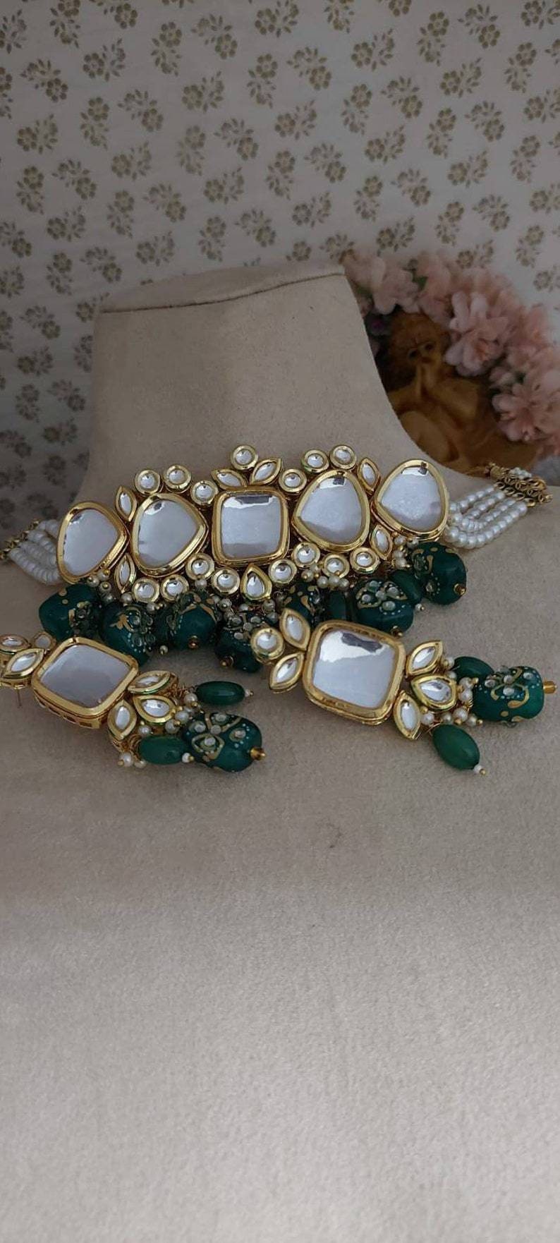 Kundan Necklace, Indian Jewelry, Indian Wedding Jewelry, Ethnic Jewelry Design, Kundan Jewelry Set, Bridal Jewelry Set, Sabyasachi Necklace | Save 33% - Rajasthan Living 11