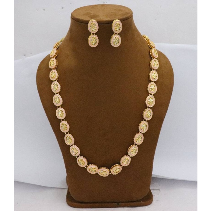 Long Kundan Mala Necklace Studs Jewelry Jewellery Set, Indian Bridal Party Wear Gold Plated Necklace Set, Bridal Handmade Jewelry, Diwali | Save 33% - Rajasthan Living 8