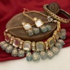Tanjore Kundan Choker Set, Simple Kundan Set, Multi Color Kundan Set, Meena Kundan Necklace Set, Indian Kundan Jewellery, Punjabi Jewelry | Save 33% - Rajasthan Living 13
