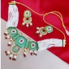 New Fashion Choker Polki Necklace – Pearl Necklace – Kundan Necklace Set W/earrings – Indian Wedding Bridal Jewelry Kundan Meena Diwali Sale | Save 33% - Rajasthan Living 12