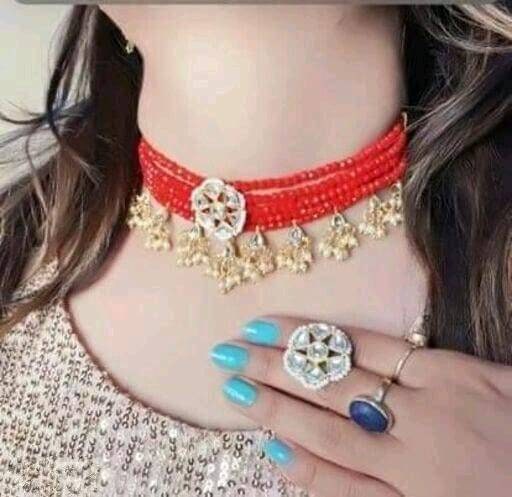 Bridal Set, Pearl Choker Necklace Earrings, Indian Bridal Jewelry Set, Kundan Jewelry, Victorian Pearl Choker Statement, Bollywood Jewelry | Save 33% - Rajasthan Living 12