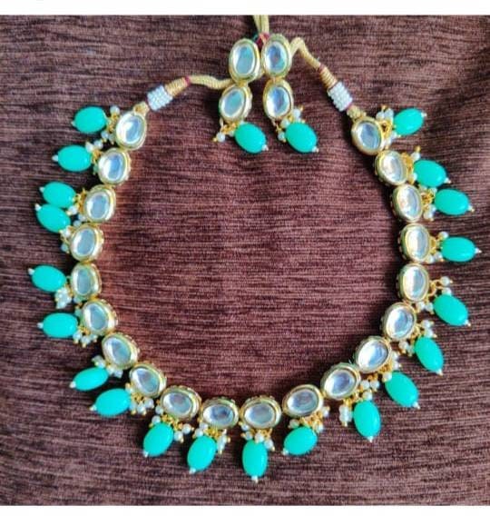 New Kundan Bridal Set, Pearl Choker Necklace Earrings, Indian Bridal Jewelry Set, Kundan Jewelry, Victorian Pearl Choker Statement Diwali | Save 33% - Rajasthan Living 16