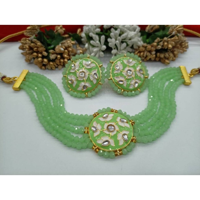 Indian Kundan Choker/ Indian Jewelry/ Indian Necklace/ Indian Choker/ Indian Wedding Necklace Set/ Kundan Choker/ Flower Necklace/ Diwali | Save 33% - Rajasthan Living 11