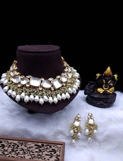 Indian Kundan Choker/ Indian Jewelry/ Indian Necklace/ Indian Choker/ Indian Wedding Necklace Set/ Kundan Choker/ New Year Sale/ New Fashin | Save 33% - Rajasthan Living 13